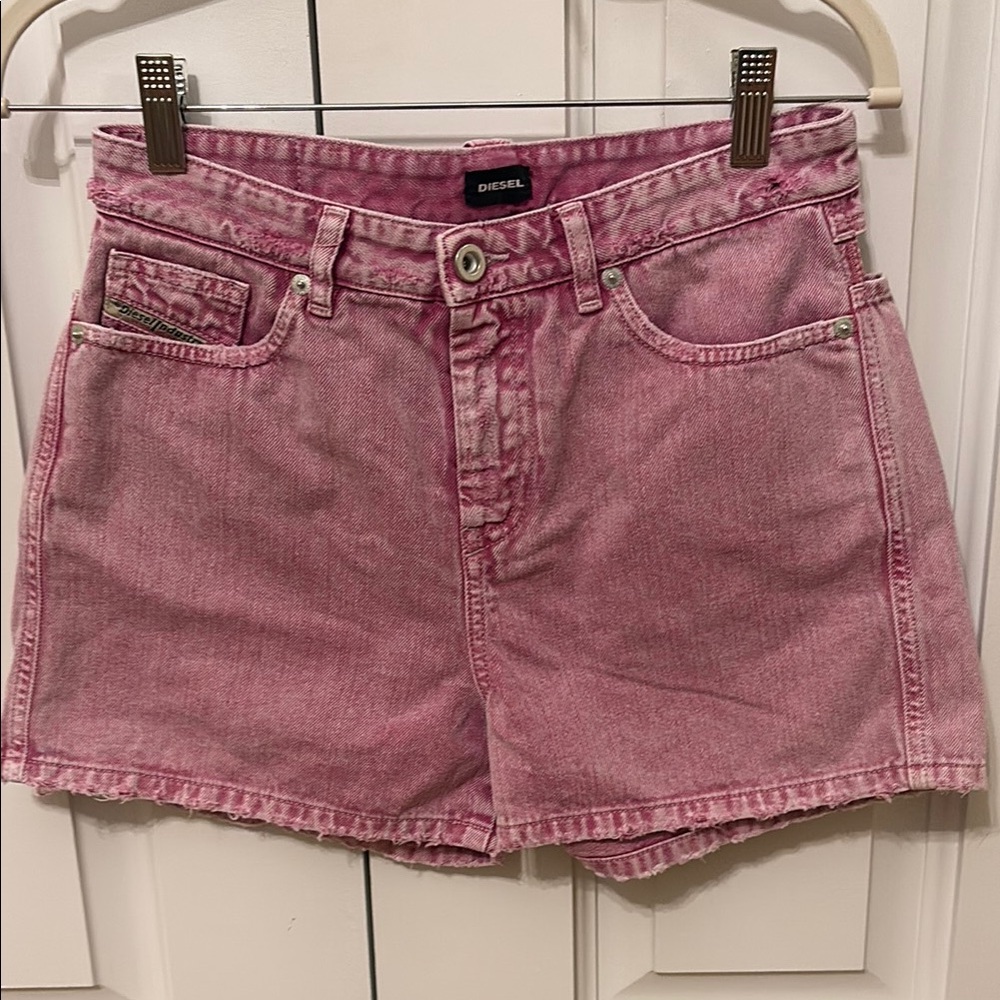 Diesel Pink Denim Shorts